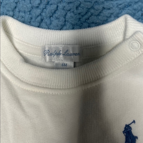 Ralph Lauren Cream Baby Set with Colorful Stripes - Picture 3 of 6